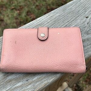 Coach pink pebble leather  Women's Wallet